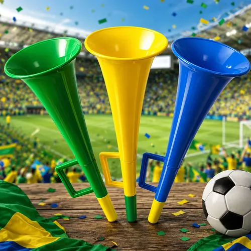 Super Corneta Vuvuzela Potente, Brasil, Torcida Copa - Amarela, Verde ou Azul