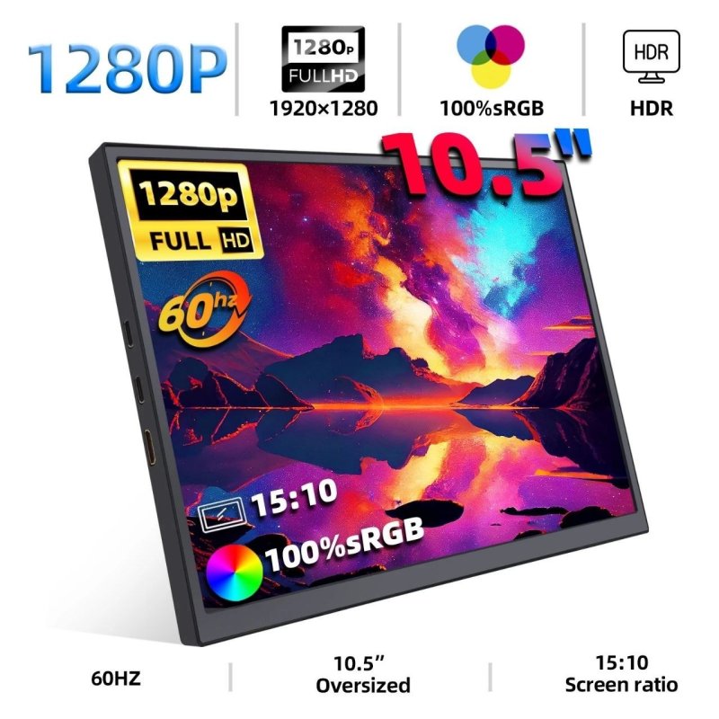 Tela portátil monitor Zsus 10.5"