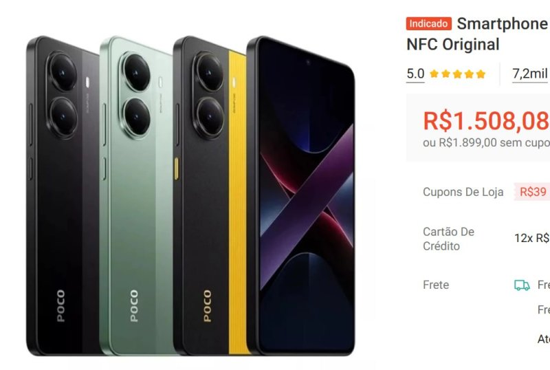 Smartphone Xiaomi Poco X7 Pro 256GB 5G Versão Global NFC original