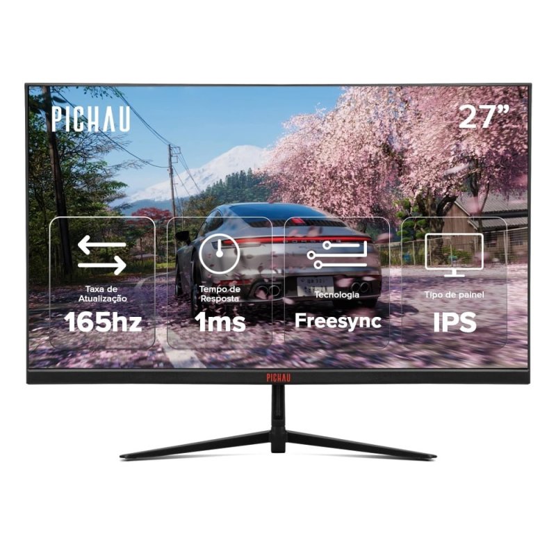 Monitor Gamer Pichau Athen V3S, 27 Pol, IPS, QHD, 1ms, 165Hz