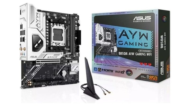 Placa Mãe Asus para AMD AM5 B850M AYW Gaming Wifi mATX DDR5
