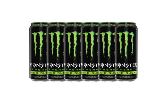 Kit com 6 Energético Zero Açúcar Monster 473ml