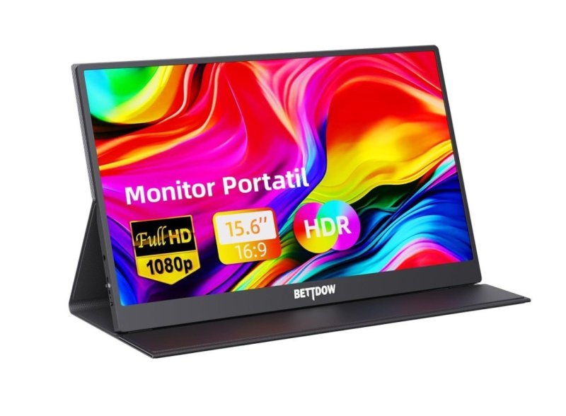 Bettdow Monitor Portátil 15,6" FHD 1080P IPS