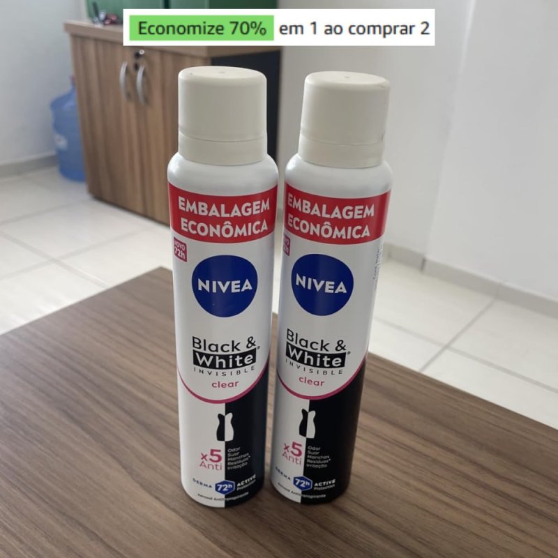 NIVEA Desodorante Aerossol Black & White Clear 200m