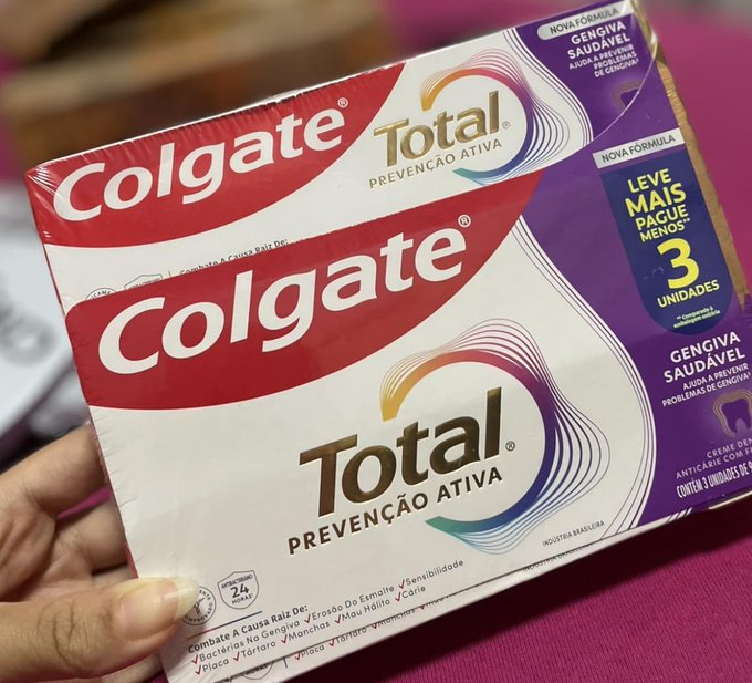 Colgate Creme Dental Total Gengiva Reforçada 3 Unid 90g