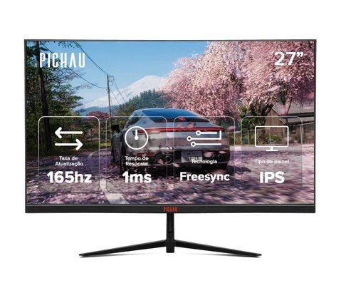 Monitor Gamer Pichau Athen V3S, 27 Pol, IPS, QHD, 1ms, 165Hz
