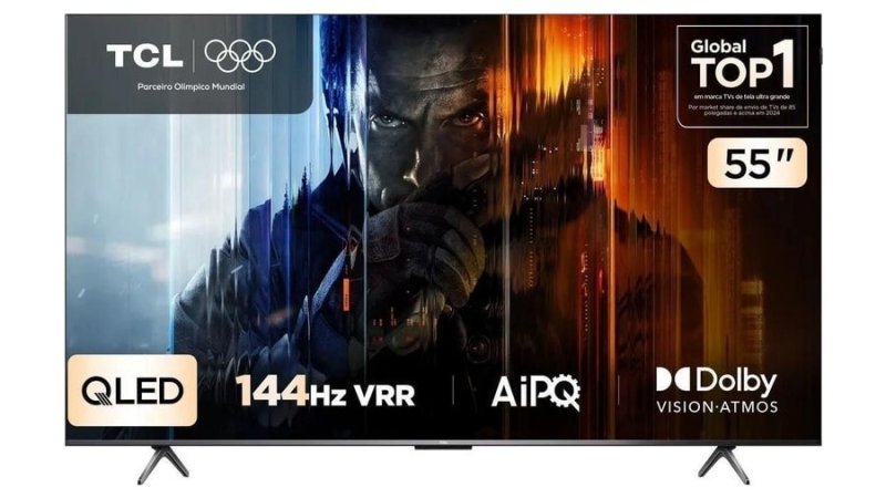 Smart TV TCL 55 Polegadas QLED 4K 144Hz