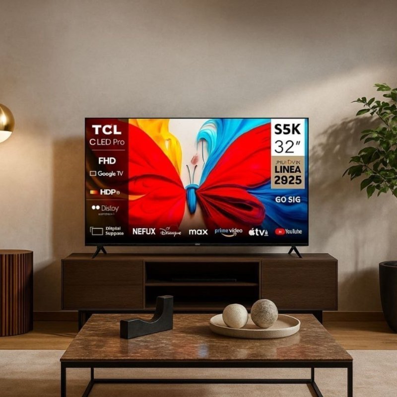 Smart TV TCL 32” QLED FHD Dolby Audio