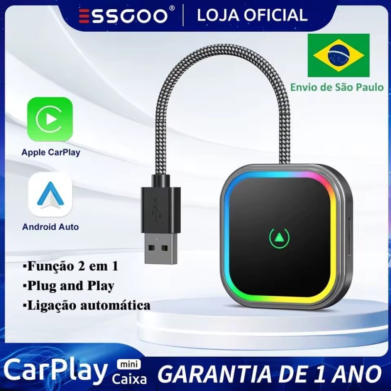 ESSGOO AI Box Wireless CarPlay & Android Auto Smart TV Box Plug