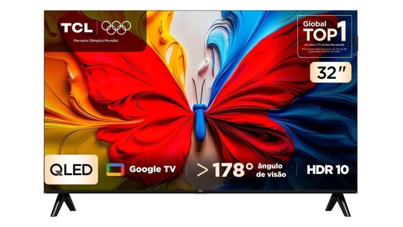 Smart TV 32 Polegadas FHD 32s5k QLED Dolby Audio TCL