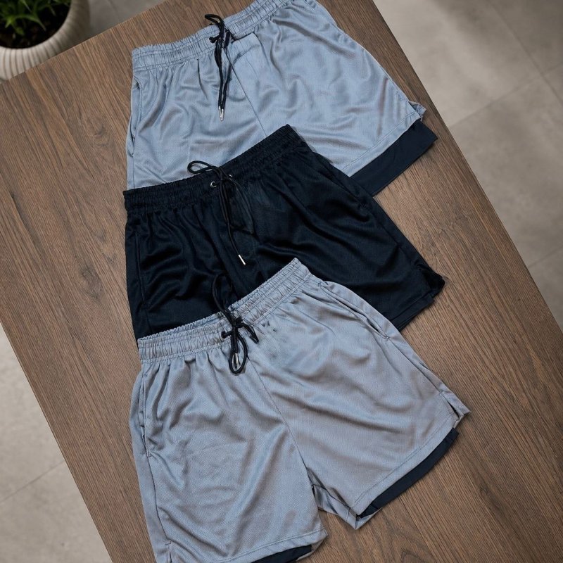 Kit com 3 Shorts 2 em 1