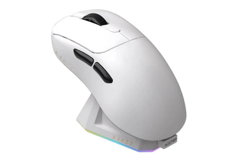 Mouse Gamer Sem Fio AJAZZ AJ179P, Sensor PAW3395, com Dock de Carregamento