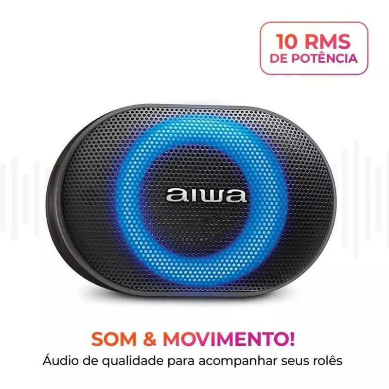 Caixa de Som Bluetooth Aiwa Speaker AWA-SP-06-B IPX6