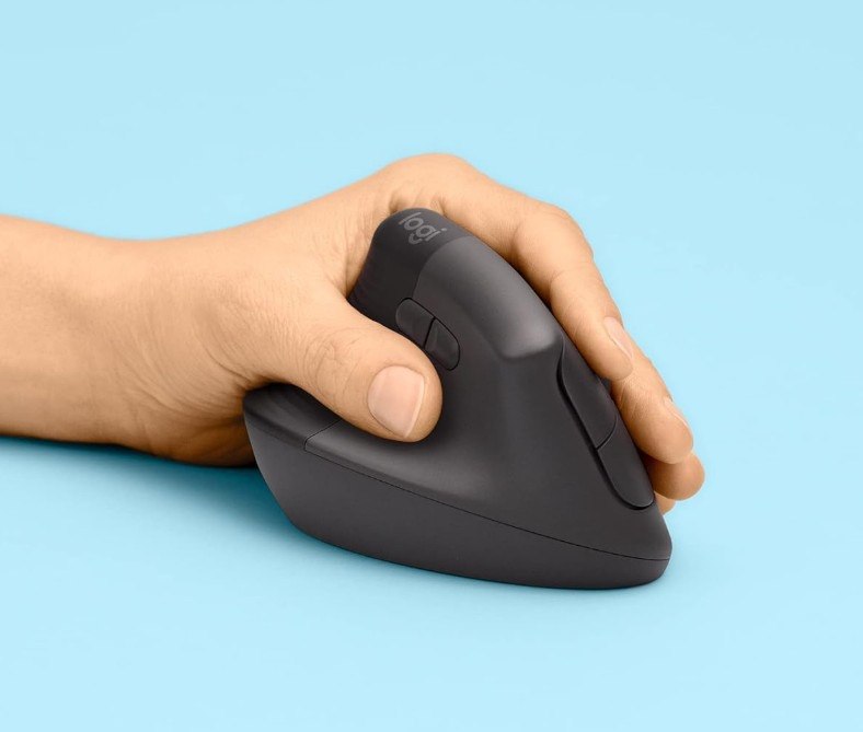 Mouse Sem Fio Logitech Lift Left Vertical com Design Canhoto e Ergonômico