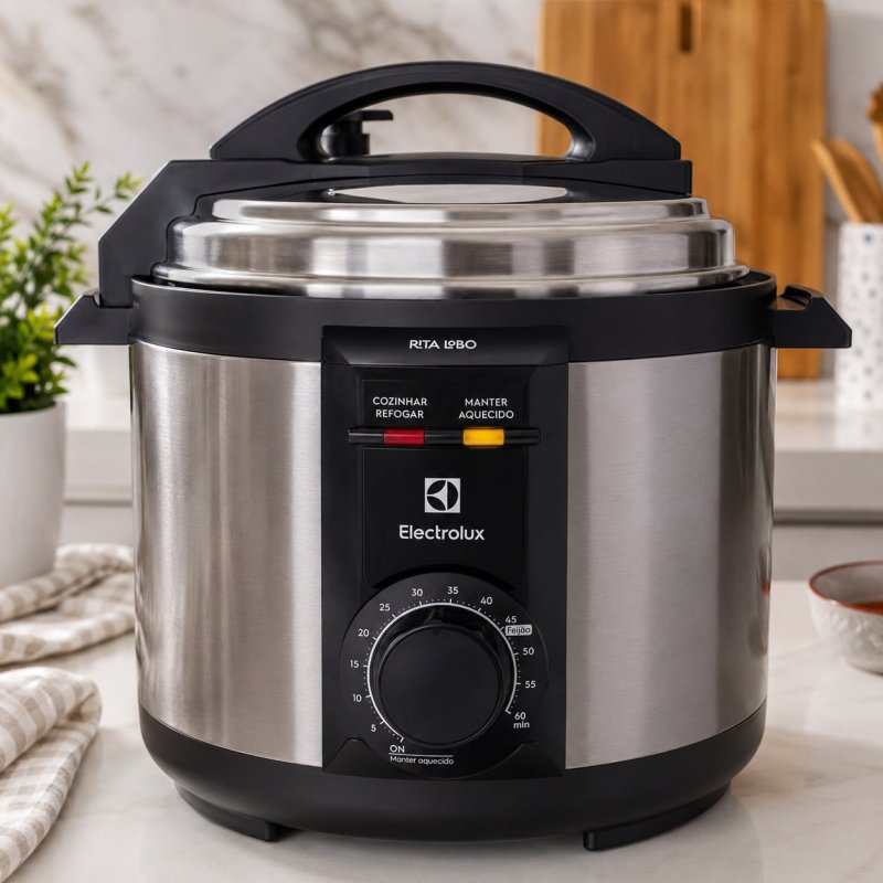 Panela que Cozinha e Não Explode - Electrolux PCE20 5L - Pressão Elétrica - 9 Travas Segurança - Inox