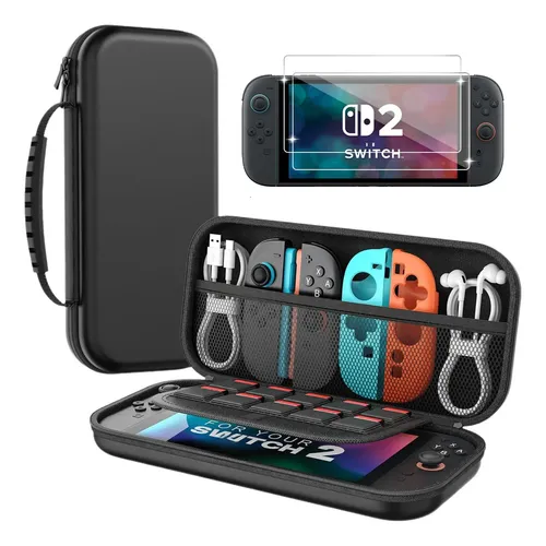 Case de transporte + 2 películas para Nintendo Switch