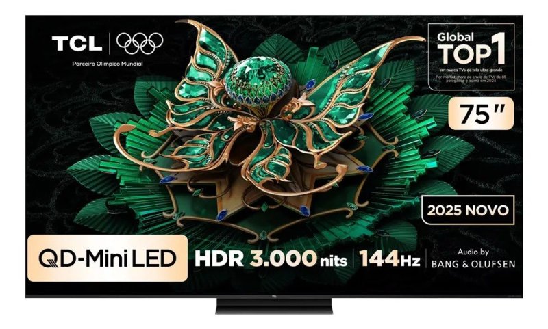Smart TV TCL 75" 4K QLED Mini LED 144Hz HDR10+ (C7k)