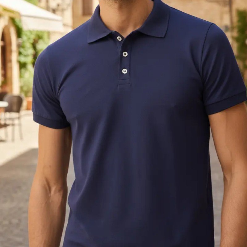 Camisa Polo Básica Masculina De Algodão Pima Opus