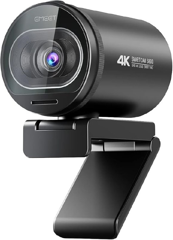 EMEET S600 Ultra HD 4K 60FPS - Microfone Integrado - Foco Automático