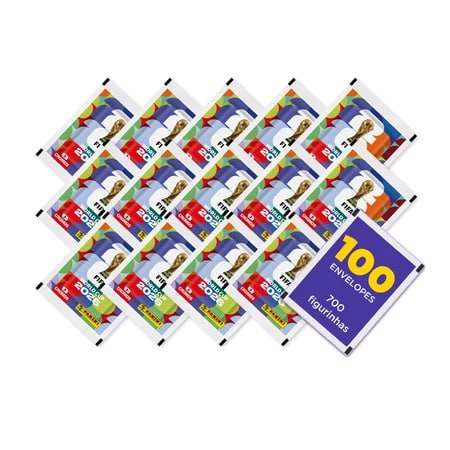 100 Envelopes Copa do Mundo 2026 - 700 Figurinhas - Oficial Panini