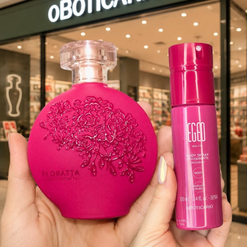 Floratta Flores Secretas Colônia 75ml + Egeo Body Spray Dolce 100ml