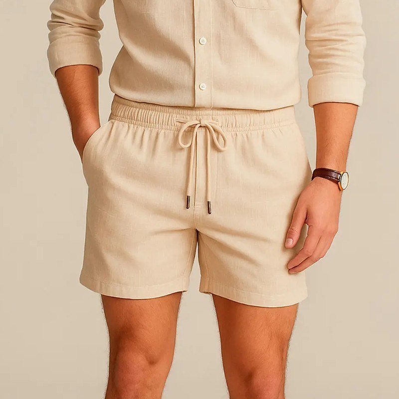 Shorts De Linho Masculino Bermuda Mauricinho Algodão