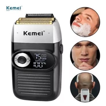 Kemei KM 2026 Shaver Sem Fio Bivolt Recarregável