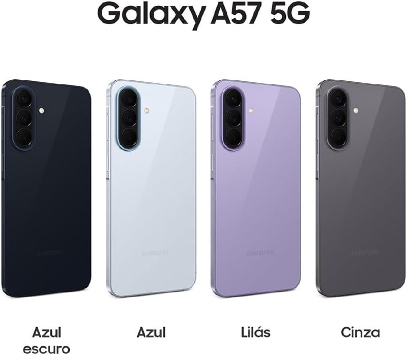 Samsung Galaxy A57 5G - 256GB 8GB RAM - Câmera 50MP OIS - Cinza