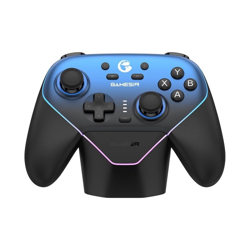 Controle Gamesir Super Nova Controle Com Dock sem fio Hall Effect, 1000mAh, Gatilho com ajuste, Girosópio, Faceplate removível