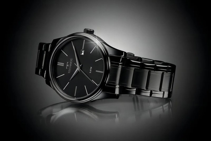 Relógio Technos Masculino Quartzo Grafite 42mm Aço Resistente À Água
