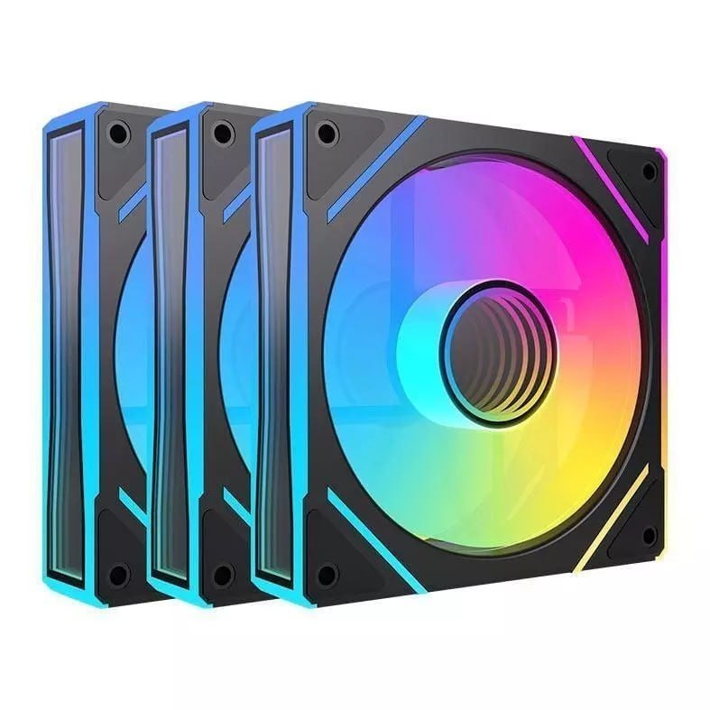Kit Ventoinhas Acegeek Chroma, ARGB, 3x120mm, Preto, AG-CHROMA3X1-BK