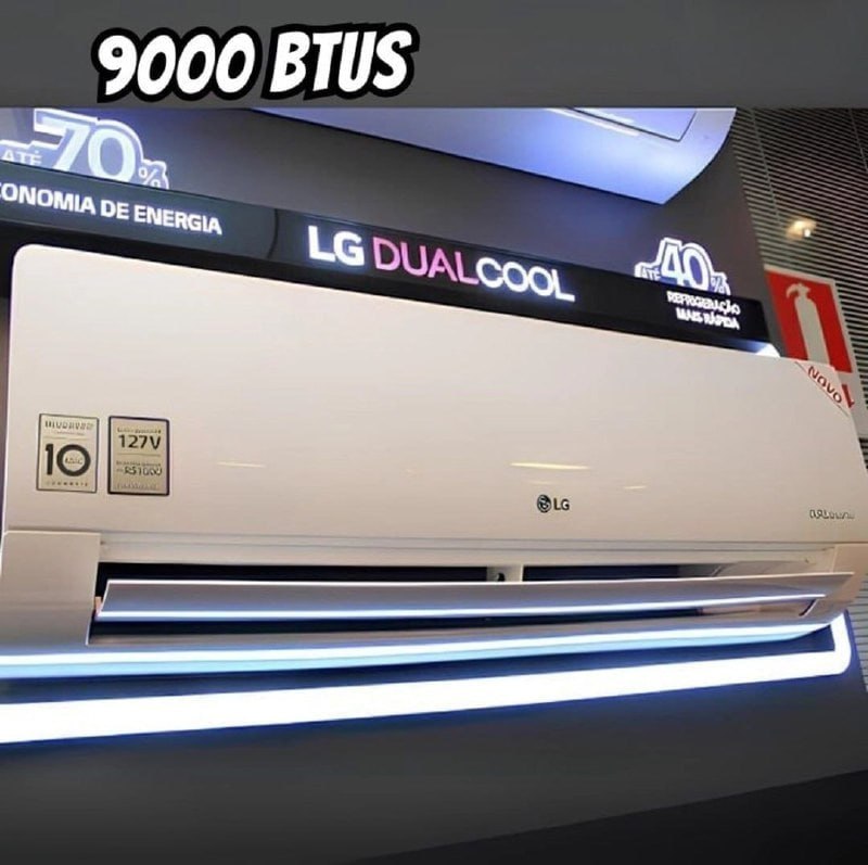 Ar Condicionado Split Smart Inverter Hi Wall LG Voice AI 9000 BTUs Frio 220v