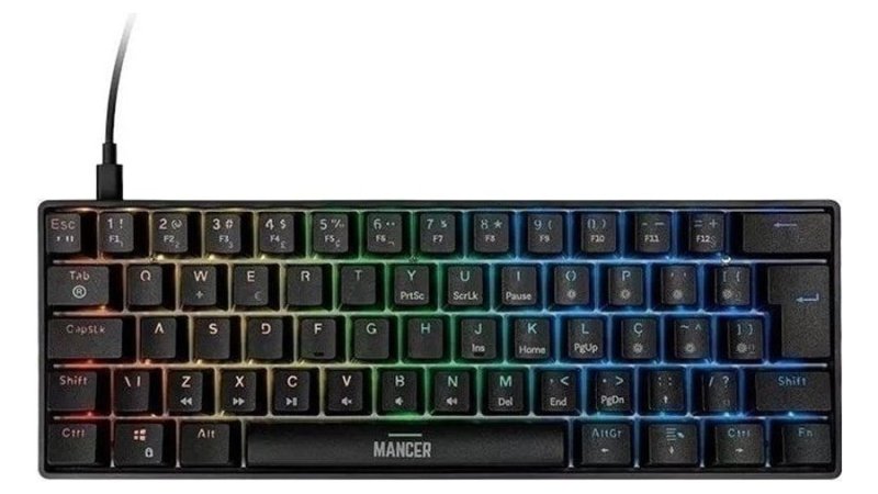 Teclado Magnético Mancer Onyx, RGB, Preto, Mcr-onyp-bl01
