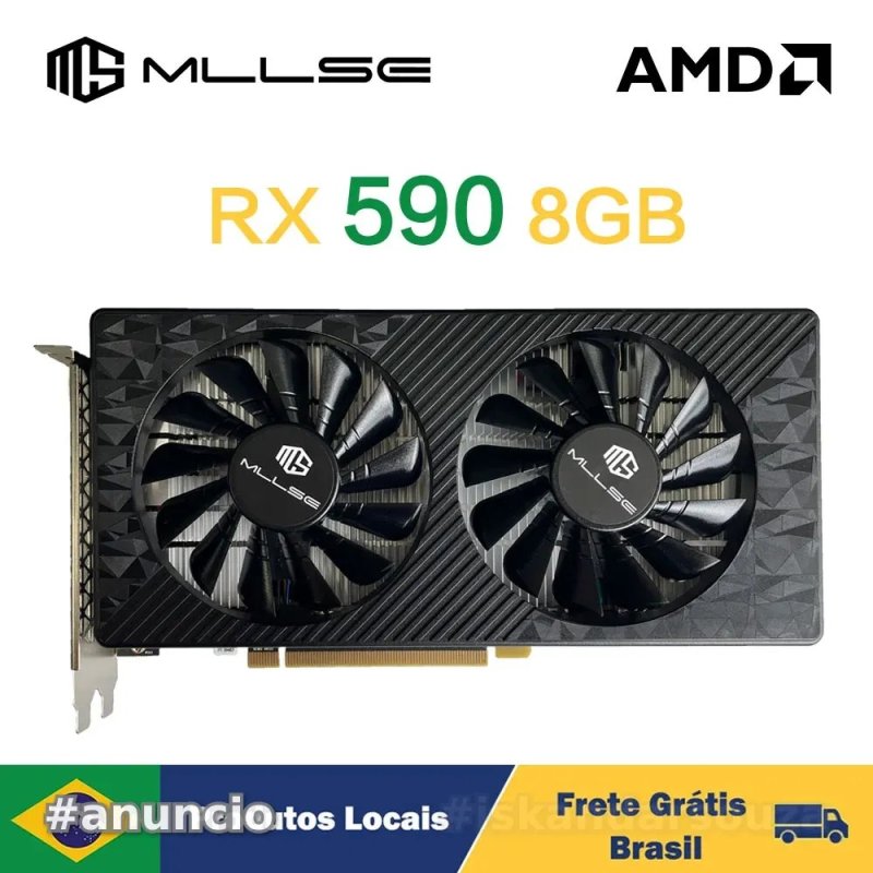 Placa de Vídeo MLLSE AMD RX 590 GME 8GB GDDR5