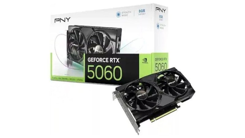 Placa de Vídeo Nvidia Geforce PNY RTX5060 8GB DUAL FAN OC Blackwell- VCG50608DFXPB1-o