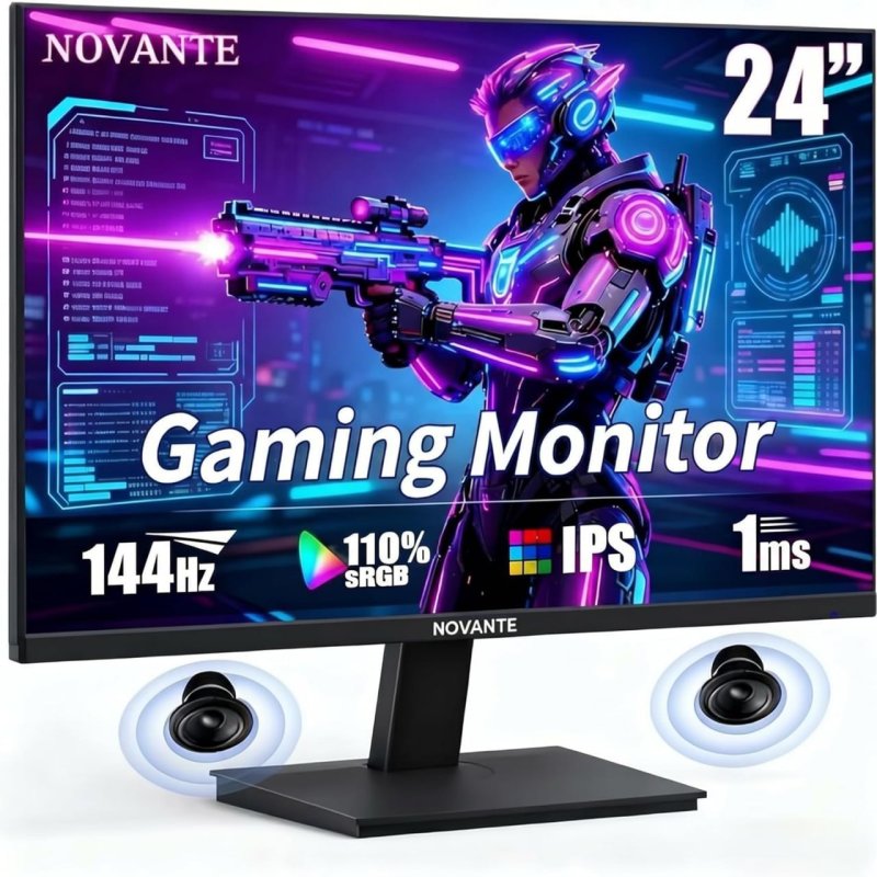 Monitor Gamer IPS 24 Polegadas, Full HD, 144Hz, 1ms, sRGB 99%, Preto