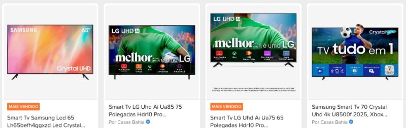Cupons Mercado Livre para TVs