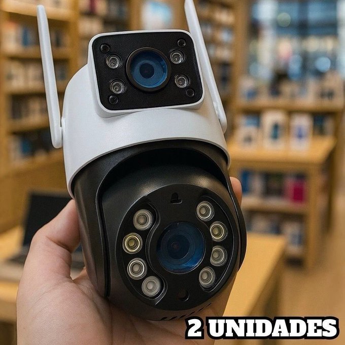 Kit com 2 Câmera Wifi Externa A28 App Icsee Dupla Visão + Frete Grátis
