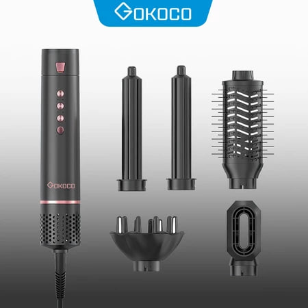 GOKOCO Escova Secadora 5 Em 1 GD031 Conjunto De Secador De Cabelo Multifuncional De Alta Velocidade Para Alisar Enrolar