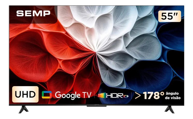 Smart TV Semp 55" LED 4K Google TV