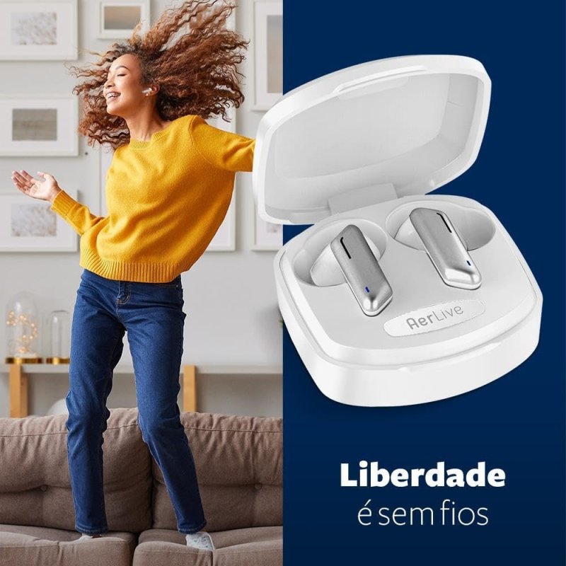 AER by Geonav Fone de Ouvido TWS Aerlive, Bluetooth