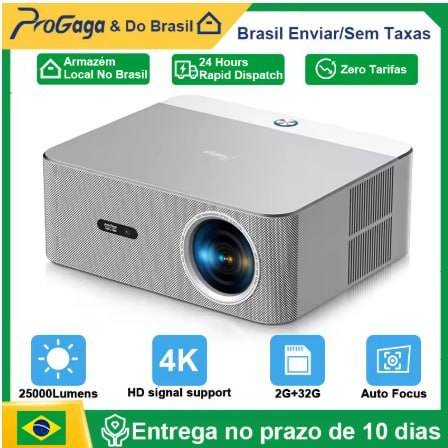Projetor PROGAGA 1080P PG610W D9w mini