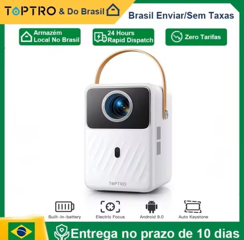 Projetor portátil TOPTRO Full HD 1080P com brilho 400ANSI