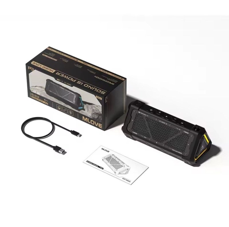 MLOVE P3 Alto-falante Bluetooth externo, alto-falante Bluetooth 5.3 com potência de saída de 40 W