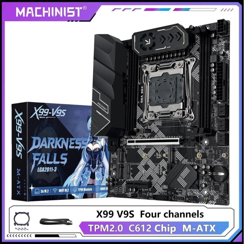 Machinist x99 V9S Chipset C612 Quad Channel, Secure Boot e TPM 2.0