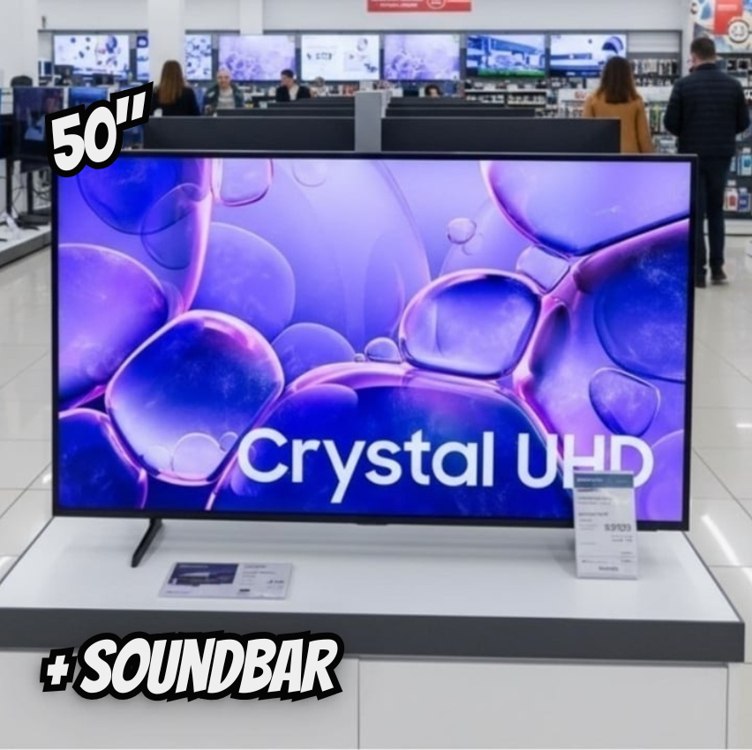 Samsung Smart TV 50” Crystal UHD 4K + Soundbar HW-B400F/ZD