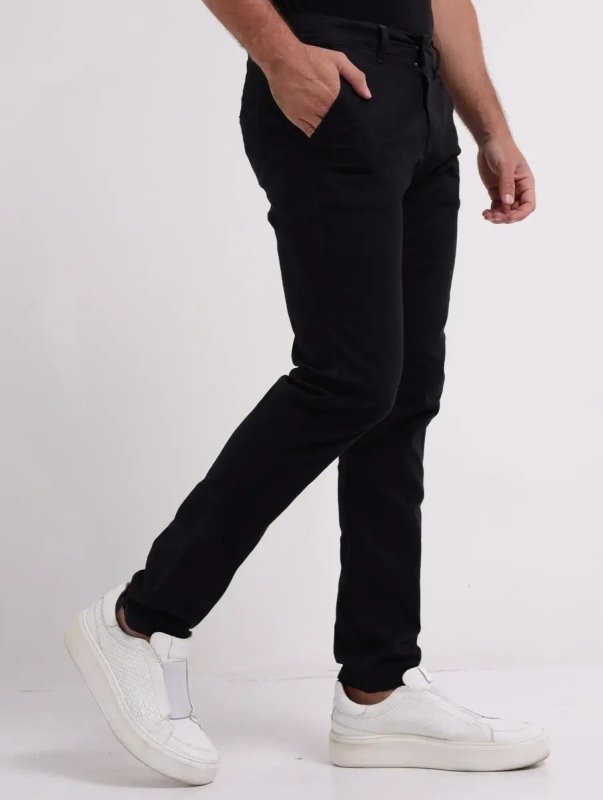 Calça Masculina Alfaiataria Sarja Social Sport Fino Slim