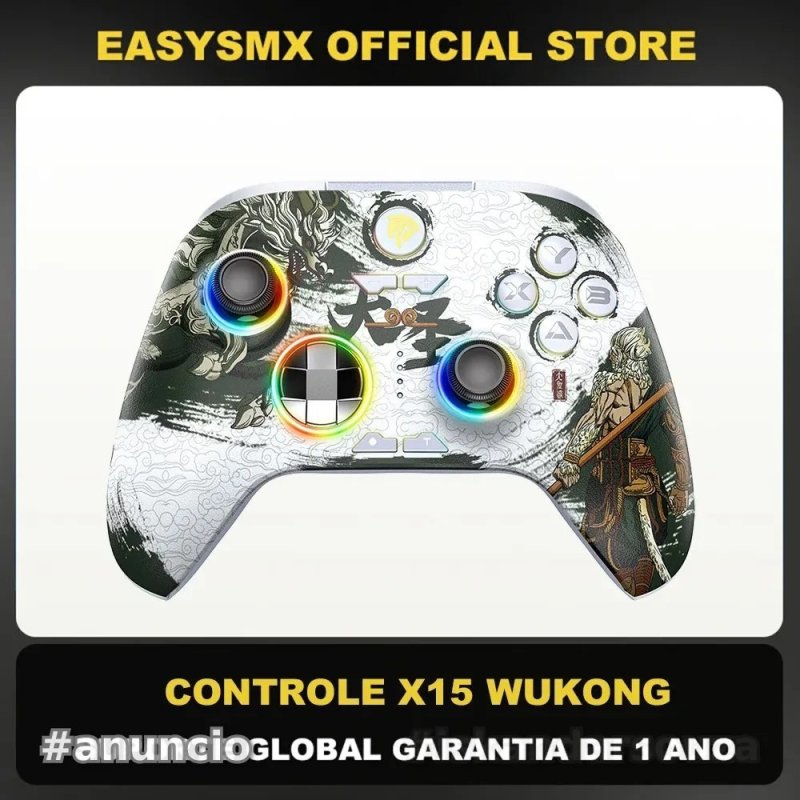 Controle Gamer EasySMX x15 Black Myth: Wukong Controle Sem Fio com Hall Effect