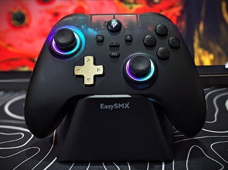 Controle Easysmx D05 com Dock Carregamento, RGB, Hall Effect