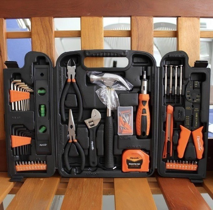 Sparta Maleta de ferramentas kit com 129 peças + Frete Grátis